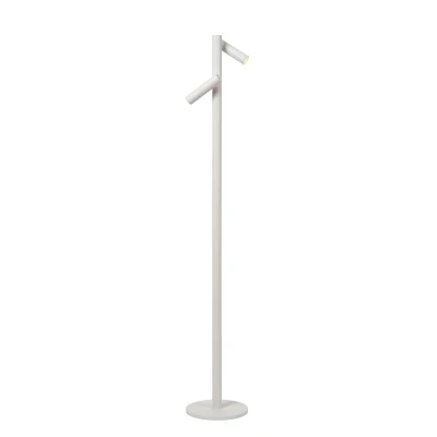 Image of Lucide ANTRIM Rechargeable Floor reading lamp Battery LED Dim. 2x2,2W 2700K IP54 With wireless charging pad White