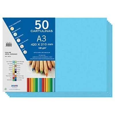 Image of Dohe Cardboard 50 Sheets in A3 Ocean Blue
