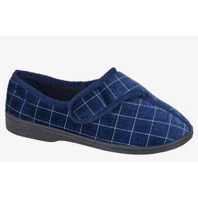 Image of Zedzzz George Slippers Mens Navy Size UK 8