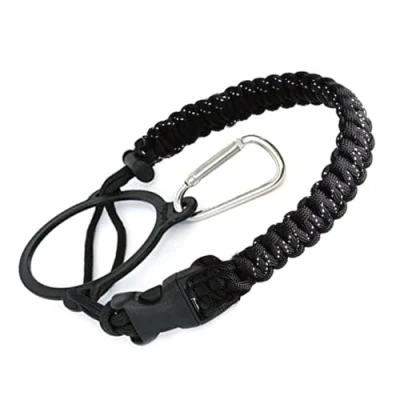 Image of Dirfuny Water Bottle Handle Adjustable Holder Shoulder Strap, Compatible With Carabiner, Wide Mouth Bottles Strap For Walking Hiking