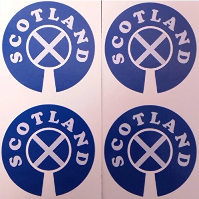 Image of Lawn Indoor Outdoor Bowls National ID Identification Stickers Set Of 4 (Scotland)