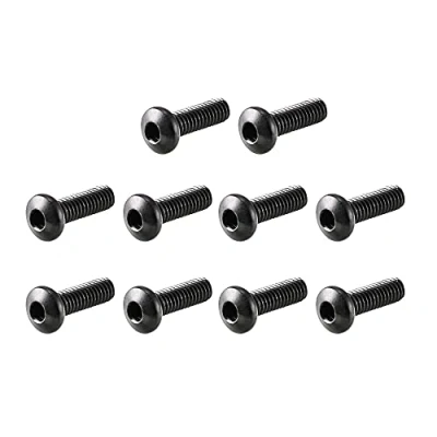 Image of Sourcingmap M2.5x8mm Thread Button Head Hex Socket Cap Screw Bolt 100pcs
