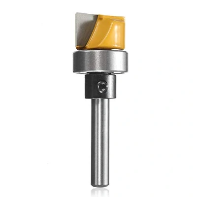 Image of Mesee 1/4 Inch Shank Flush Trim Template Router Bit, Hinge Mortising Plunge Bearing Bit Cutter Woodworking Milling Tool, 3/4&quot; Cutting Diameter