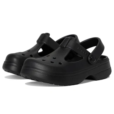 Image of Crocs MARY JANE Unisex Clogs for kids, Size: 9K, Black Synthetics