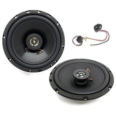 Image of Sound way 2 6.5&quot; car speakers with adapters cables compatible multi brands cars