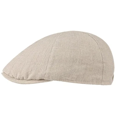 Image of Lipodo Linen Flat Cap Ivy hat (M (57 58 cm) Beige)