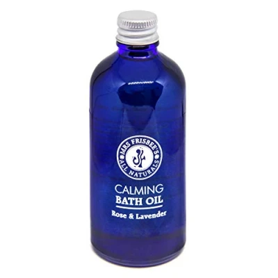 Image of Calming Aromatherapy Bath Oil with Rose and Lavender Pure Essential Oils, Jojoba Seed Oil, Sunflower Natural Vitamin E/Handmade/Natural/Vegan/Cruelty Free
