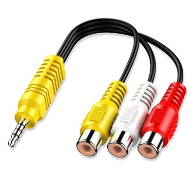 Image of Video AV Component Adapter Cable Replacement for TCL TV, 3 RCA to Input 23CM/9in
