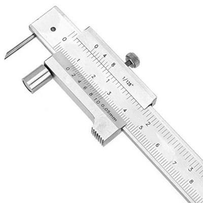 Image of Aigend Stainless Steel Vernier Caliper, 0 200mm Caliper Ruler with Carbide Scriber, Portable Measuring Tool for Teaching, Engineering Measurement, Drawing Design, Aigend4dg5xkhis0