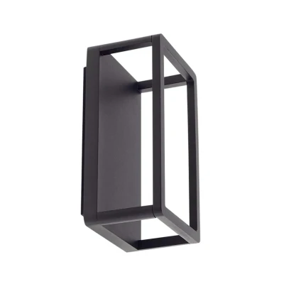 Image of Lucande LED outdoor wall light Thorvid, height 26 cm, black