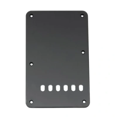Image of Musiclily Vintage Style Strat Tremolo Backplate for Fender USA/Mexican Made Standard Stratocaster Modern Guitar,1Ply Matte Black