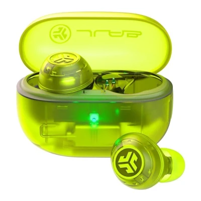 Image of Jlab Go POP ANC Wireless Bluetooth Noise Cancelling Earbuds Transparent Neon Green, Green
