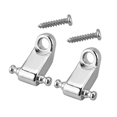 Image of Dilwe 2PCS Guitar String Retainer, Roller Tree Retainer with Screw for Electric Bass(Silver)