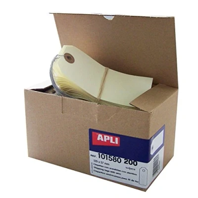 Image of 1 Box of 200 Labels with String 120x57mm