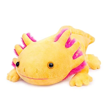 Image of lilizzhoumax Simulation Axolotl Plush Toy 29inch, Realistic Stuffed Animal squishmallow Cute Soft Home Decoration Toys, Birthday Gift for Kids blue