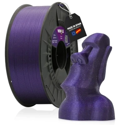 Image of WINKLE HD Glitter PLA Filament (Particles) Purple 3D Printer 1.75mm 300g Dimensional Accuracy Look 300 g Spool
