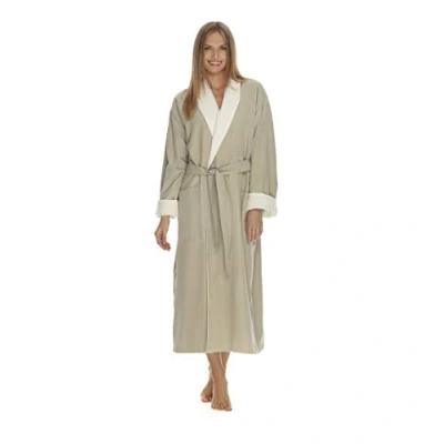 Image of Women&#039;s Microfiber Robe by BOCA TERRY Luxury Hotel Bathrobe, Long Spa Robes for Women Generous Sizing, Sage, Medium