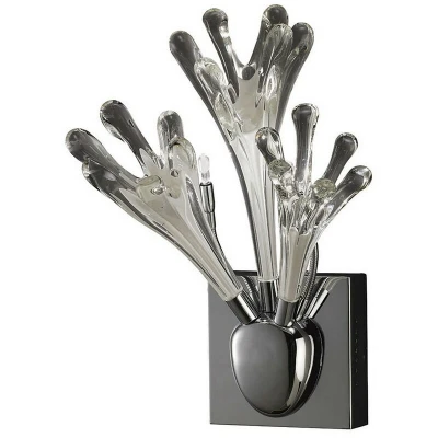 Image of Love Wall Lamp 3 Light G4 Polished Chrome/White Glass, NOT LED/CFL Compatible
