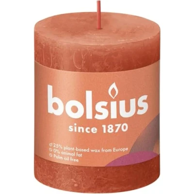Image of Bolsius Pillar Candle Rustic Earthly Orange 8 cm / ø 7