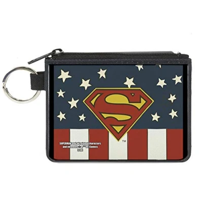 Image of Buckle Down Zip Wallet Superman Large Accessory, Superman, Multicolor, 4.25&quot; x 3.25&quot; Inches