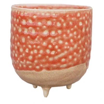Image of Ivyline Titan Reactive Glaze Planter with Foot H7Cm D7Cm, One Size