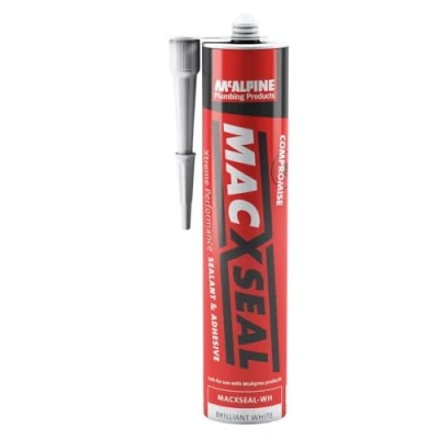 Image of Mcalpine MACXSEAL WH Hybrid Sealant &amp; Adhesive 290ml WHITE