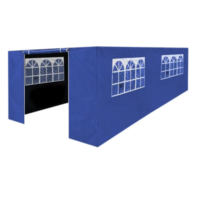Image of Dellonda Premium Side Walls/Doors/Windows for Gazebo/Marquee Fits 3 x 6m Models Blue