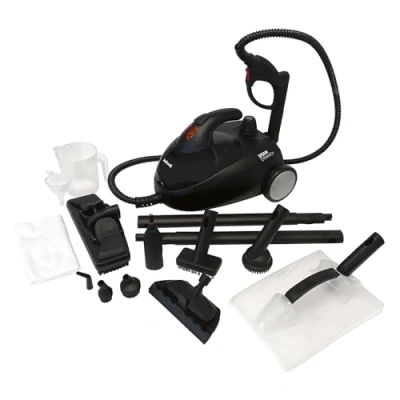 Image of Ewbank STEAMDYNAMO+ 2000W Steam Cleaner &amp; Sanitiser, Eliminates 99.9% of Viruses Bacteria, Attachments for Floors, Carpets, BBQs, Upholstery Wallpaper Steaming