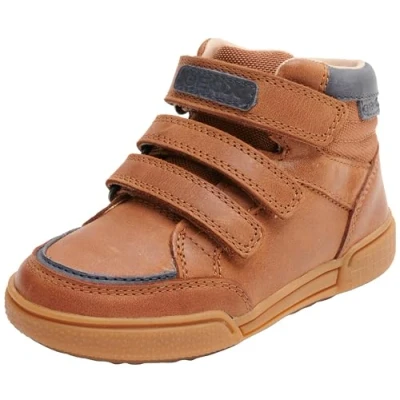 Image of Geox J Poseido Boy B Sneaker, Cognac Blue, 11 UK Child