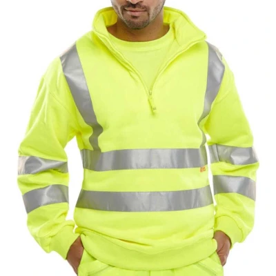 Image of QUARTER ZIPPED SWEATSHIRT SATURN YELLOW XL