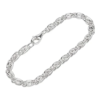 Image of NKlaus bracelet 925 Sterling Silver 19cm S curb chain round men solid 12418