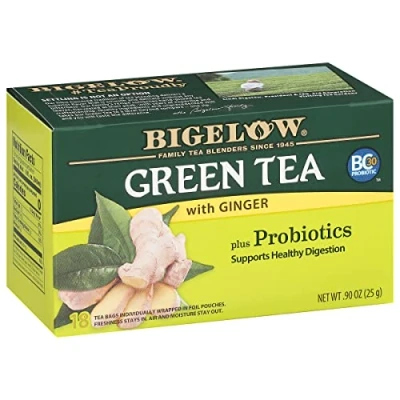 Image of Bigelow, Green Tea with Ginger Plus Probiotics, 18 Bags