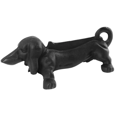 Image of Fallen Fruits Cast Iron Black Dachshund Dog Boot Scraper Outdoor Wellington Boots Shoe Cleaner (32cm Long)