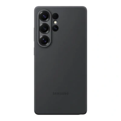 Image of Samsung Silicone Back Cover Black Galaxy S25 Ultra