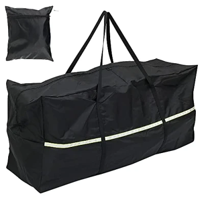 Image of Garden Furniture Cushion Storage Bag, Waterproof, Anti UV, Heavy Duty Rip Proof 210D Oxford Fabric Christmas Tree Bag with Handle and Zipper for Patio Seat