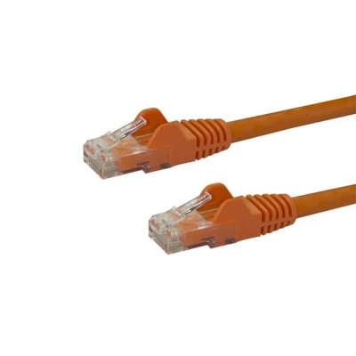 Image of StarTech.com 2m CAT6 Ethernet Cable Orange CAT 6 Gigabit Wire 650MHz 100W PoE++ RJ45 UTP Category Network/Patch Cord Snagless w/Strain Relief Fluke Tested UL/TIA Certified (N6PATC2MOR)