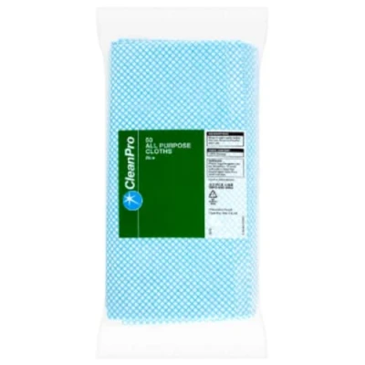 Image of CleanPro 50 All Purpose Cloths Blue 60cm x 30cm Case of 15