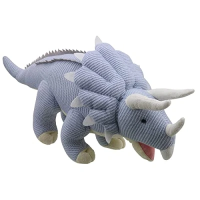 Image of Wilberry Triceratops (Blue) Large Knitted