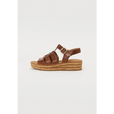 Image of Gabor Platform sandals camel, Women&#039;s, Size: 5.5, Camel Leather