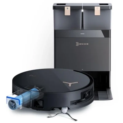 Image of DEEBOT X8 PRO OMNI Black Robotic Vacuum (OZMO ROLLER Mopping,18,000Pa Suction,TruEdge 3D)