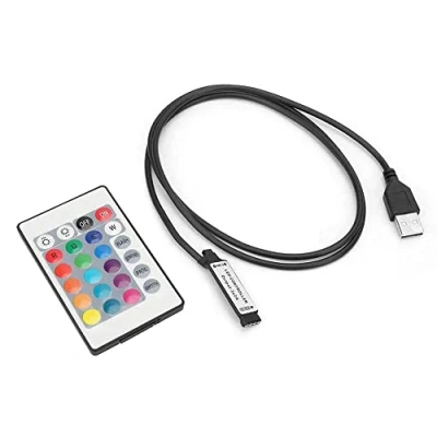 Image of YWBL WH RGB LED Light Strip Wireless Remote Control 24 Key USB 6A 5 24V