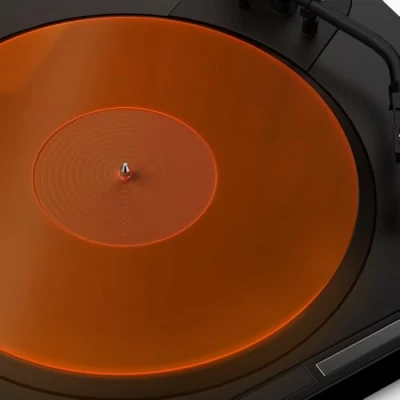 Image of Turntable Mat Record Platter Slipmat: Acrylic Player Vinyl Slipmat for Turntables Antistatic Tighter &amp; Defined Bass, Orange