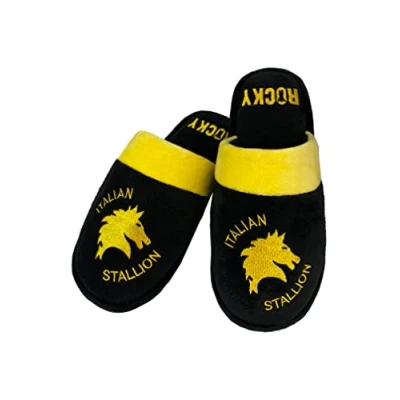 Image of Rocky Balboa Italian Stallion Mule Slippers with Rubber Soles, UK 8 10