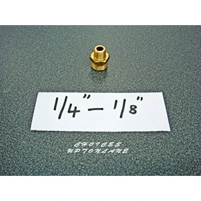 Image of AK BRASS REDUCING HEXAGONAL NIPPLE MALE TO BSP VARIOUS SIZES (REDUCING SIZE: 1/4&quot; X 1/8&quot;)