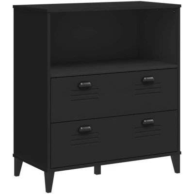 Image of vidaXL Bookcase VIKEN Black 80x40x90 cm Engineered Wood