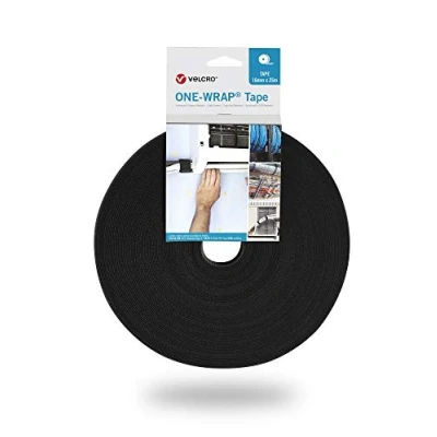 Image of Velcro® One Wrap® Tape 25 m and 20 mm Wide, Black