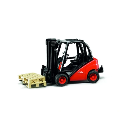Image of Bruder Linde Fork Lift H30D With 2 Pallets
