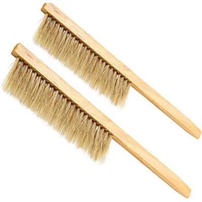Image of HunterBee 2 PC Bee Brush Wooden Handle Beekeeper Tool Beekeeping Equipment