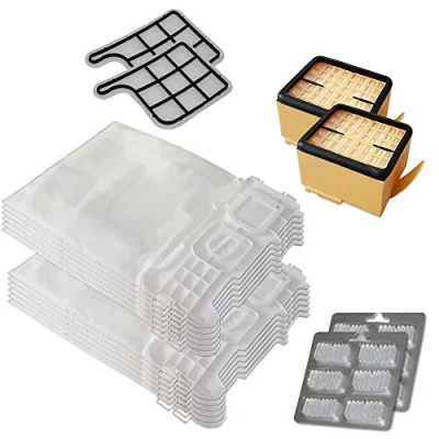 Image of MohMus VACUUM_CLEANER_BAG Set of 12 + Fragrances 2 Hepa Filters Motor Protection for Vorwerk Kobold 135, 136,Compatible Devices: Vacuum Cleaner