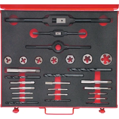 Image of Sherwood 3/16 3/4&quot; BSF 28 Pce HSS Threading Set in Case